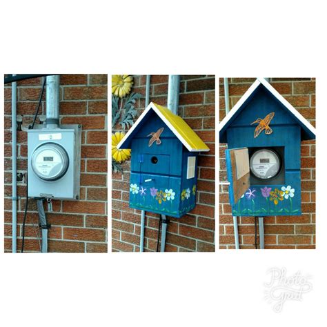 decrotive electric meter box cover|Decorative Electric Meter Box .